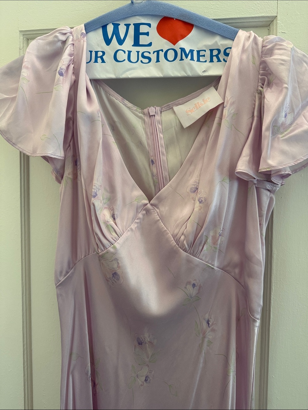 Selkie Silk Flutter Dress (L) - Picture 4 of 7